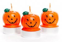 3 Smiling Pumpkin Teelichter 5cm