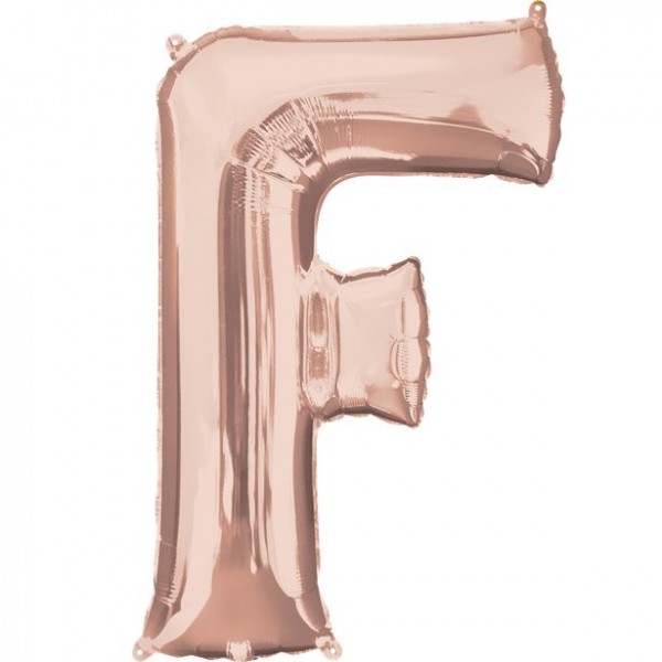 Buchstabe F Folienballon roségold 41cm