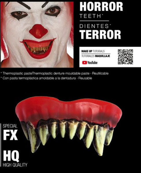 Schauriges Horrorclown Gebiss