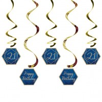 5 Luxurious 21st Birthday Spiralhänger 99cm