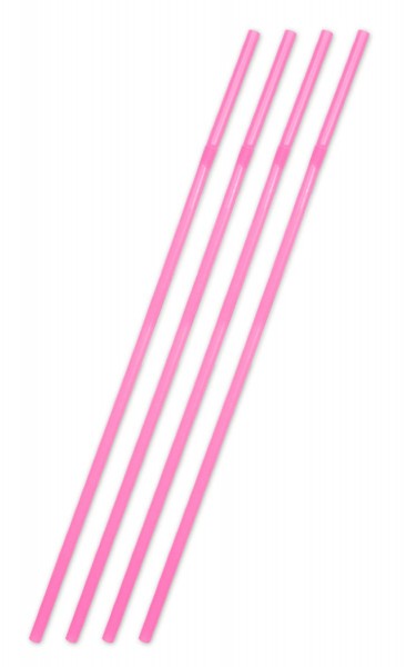 25 Jumbo Strohhalme pink 44cm