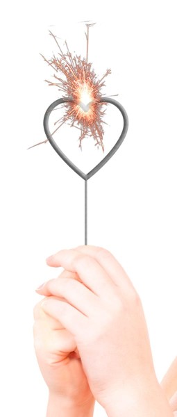Wunderkerze Flaming Heart 16,5cm