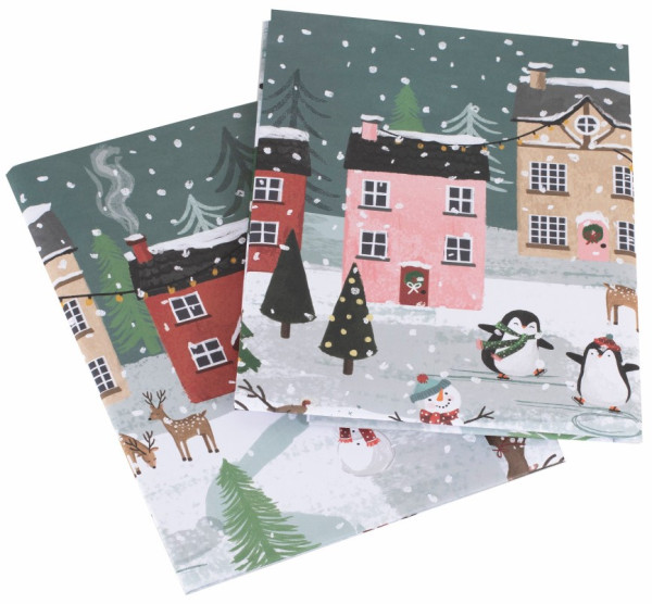 2 Land of Christmas Geschenkpapierbögen