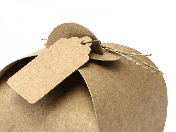 10 Kraftpapier Geschenkboxen 6cm 3