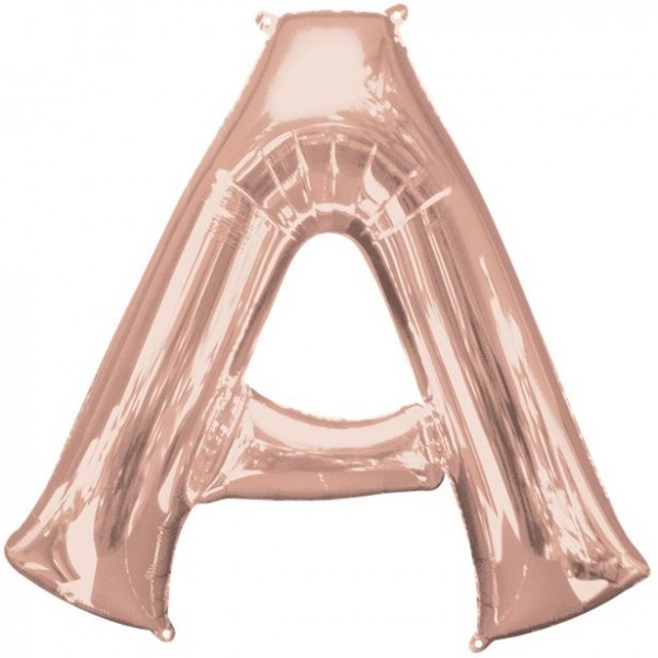 Buchstabe A Folienballon roségold 41cm