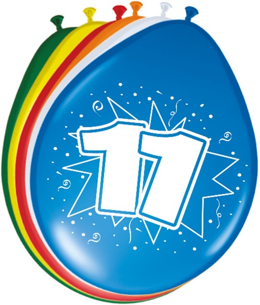 8 Ballons Birthday Zahl 11 30cm