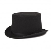 Schwarzer Zylinder aus Filz klassisch