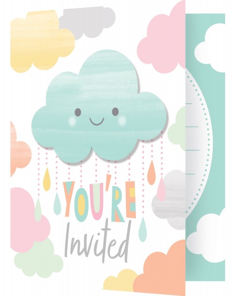 8 Kleine Wolke Einladungskarten