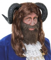 Biest Perücke mit Hörnern