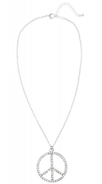 Peace Hippie Kette mit Strass