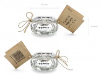 4 Windlichter Nizza silber 6 x 3cm
