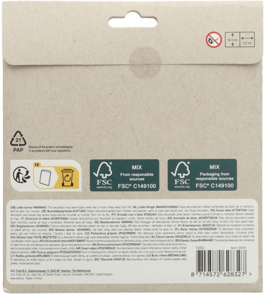 Eco Birthday Girlande 1,5m 3