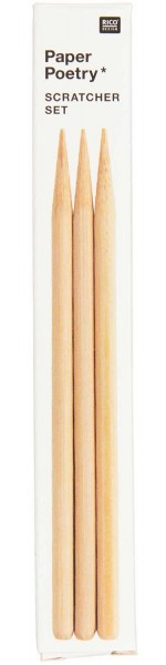 3 Holzstifte für Kratzpapier 2