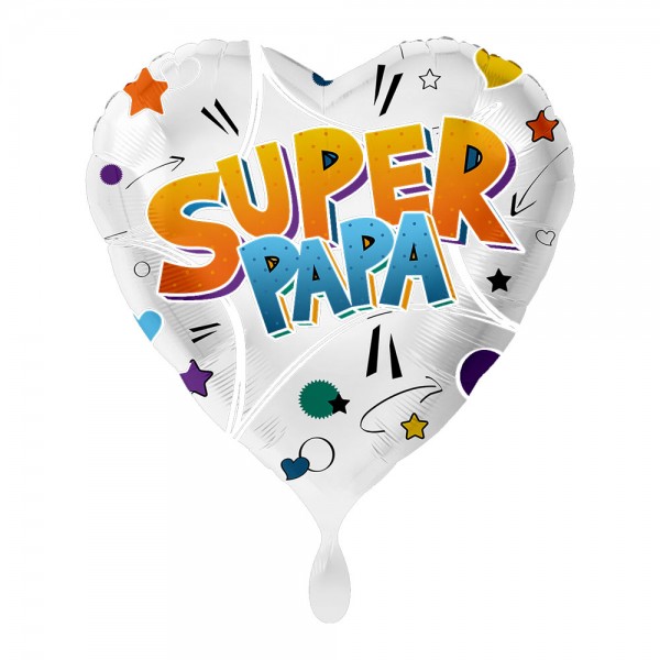 Super Papa Herz Folienballon 43cm