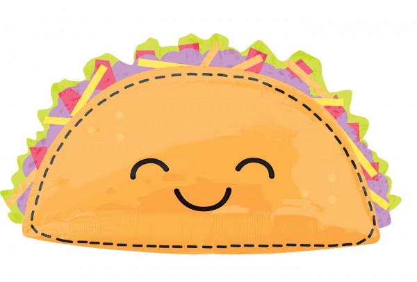 Smiling Taco Folienballon 48 x 83cm