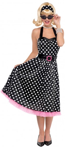 50er Jahre Polka Dots Kostüm für Damen