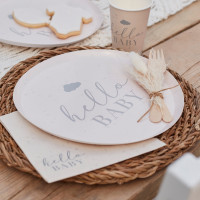8 Hello Baby Party Teller cream-grey 25cm