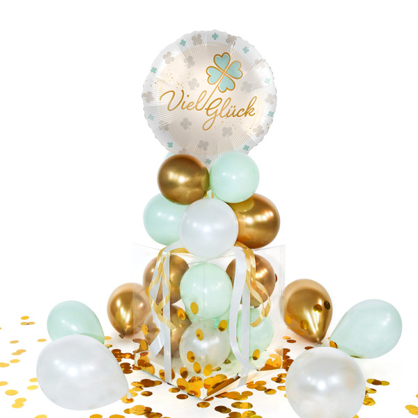 Balloha Geschenkbox DIY Viel Glück Kleeblatt XL