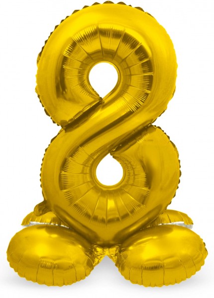 Zahl 8 Ballon gold 72cm