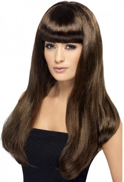 Braune Beauty Langhaar Perücke