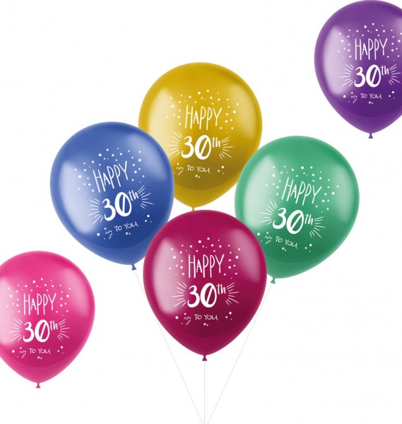 6 Happy 30th Birthday to you Ballons 33cm
