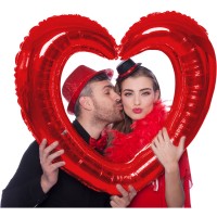 Roter Herz Fotorahmen 80 x 70cm