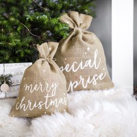 Merry Christmas Jute Sack 30 x 42cm