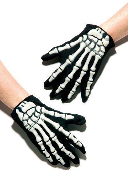 Handschuhe Skelett Tod Sensenmann Leuchtend Glow