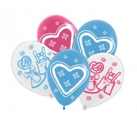 5 Bunte Oktoberfest Ballons 30cm