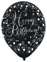 Vorschau: 6 funkelnde Luftballons Happy Birthday