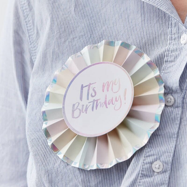 Pastell Regenbogen Birthday Anstecknadel 3