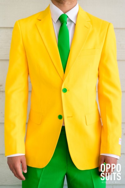 OppoSuits Green and Gold Partyanzug 2