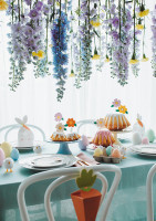 Vorschau: 8 Oster Brunch Blumen Tortendeko 13cm