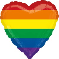 Shiny Rainbow Herz Folienballon
