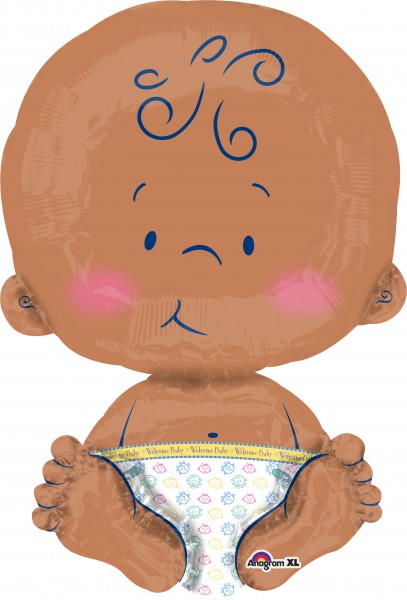 Folienballon Niedliches Baby sitzend XL