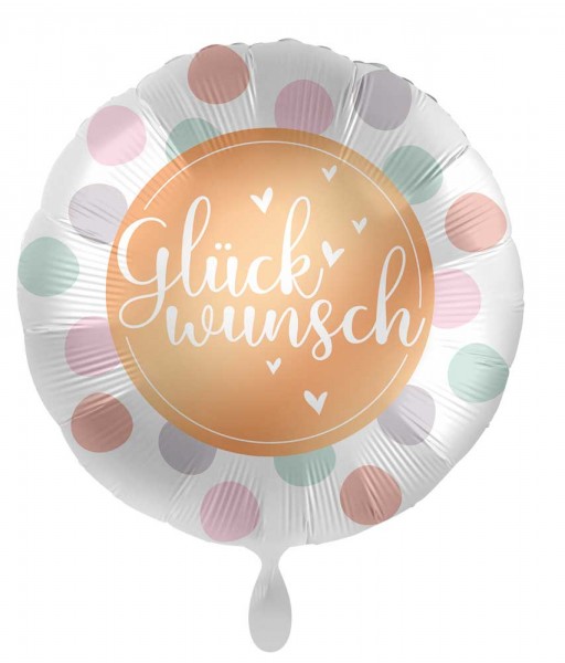 Glückwunsch Folienballon soft Dots 71cm