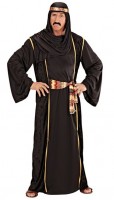Schwarzes Scheich Herrenkostüm Abu Dhabi