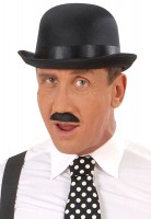 Vorschau: Schwarzer Filz-Melonenhut Schwarz