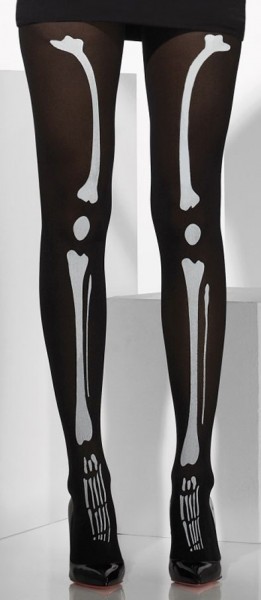 Schwarze Skelett Strumpfhose