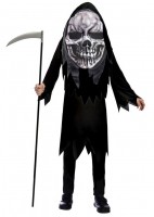 XXL Totenkopf Sensenmann Kinderkostüm