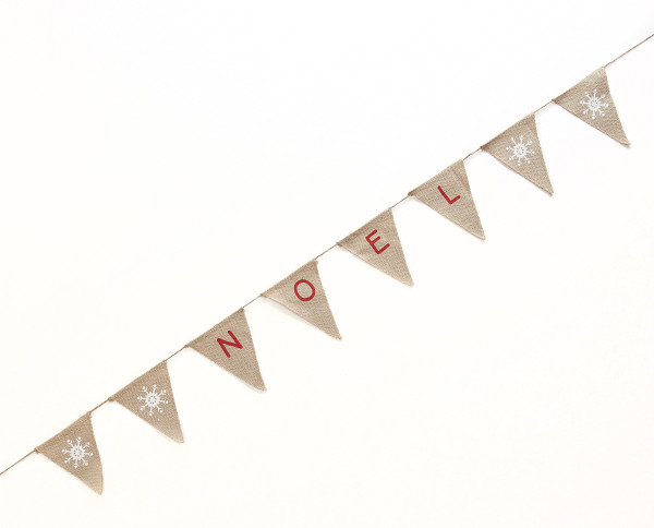 Vintage Weihnacht Noel Wimpelkette 1,5m