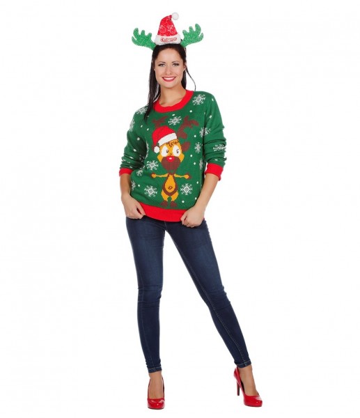 Rentier Rudolf Weihnachtspullover