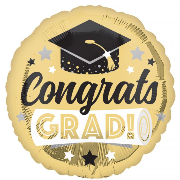 Golden Gratulation Folienballon 43cm