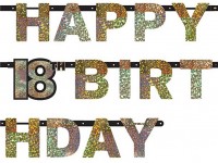 Golden 18th Birthday Girlande 2,4m
