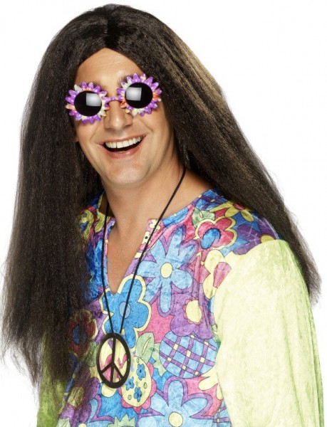 Lange Hippie Perrücke In Braun