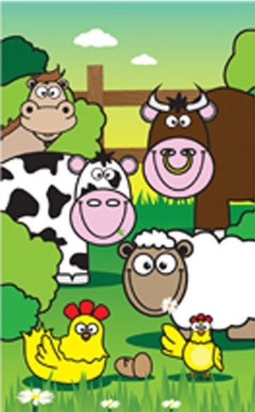 Bauernhof Tiere Mini Notizbuch 9,2 x 5,5cm