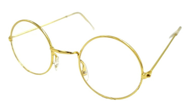 Goldene Weihnachtsmann Brille