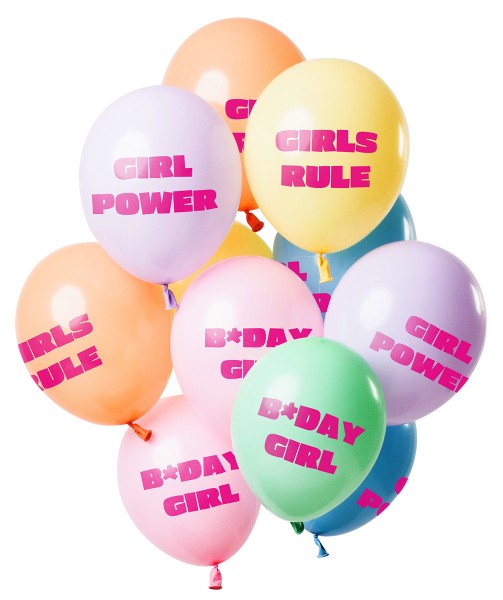 12 Latexballons BDay Girl