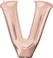 Buchstaben Folienballon V roségold 81cm
