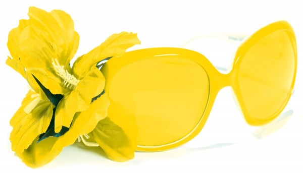 Partybrille Yellow Flower Power